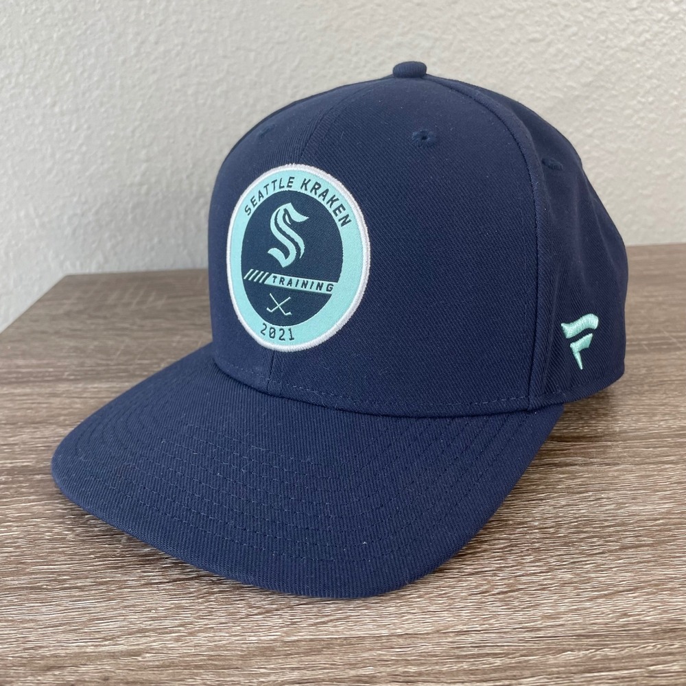 Fanatics NHL Seattle Kraken 2021 Training Hat Navy Blue Authentic Pro Snapback - Picture 3 of 9